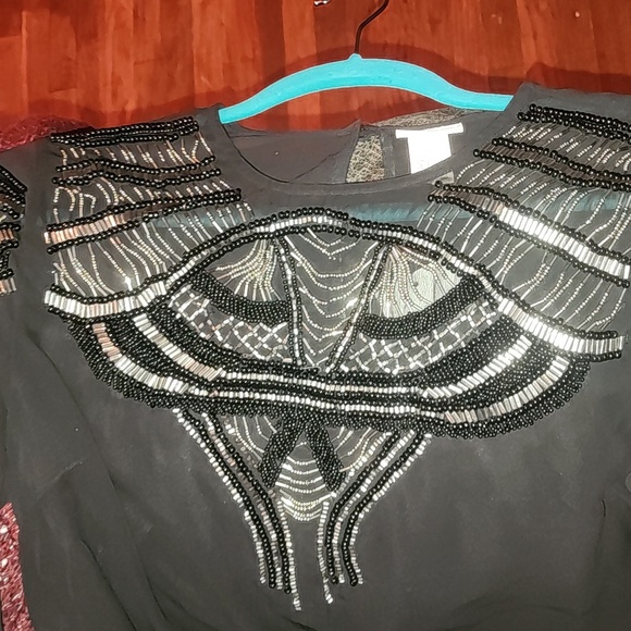 Black size 8 sheath intricate beaded dress. In prestine condition. NWT - Picture 9 of 13